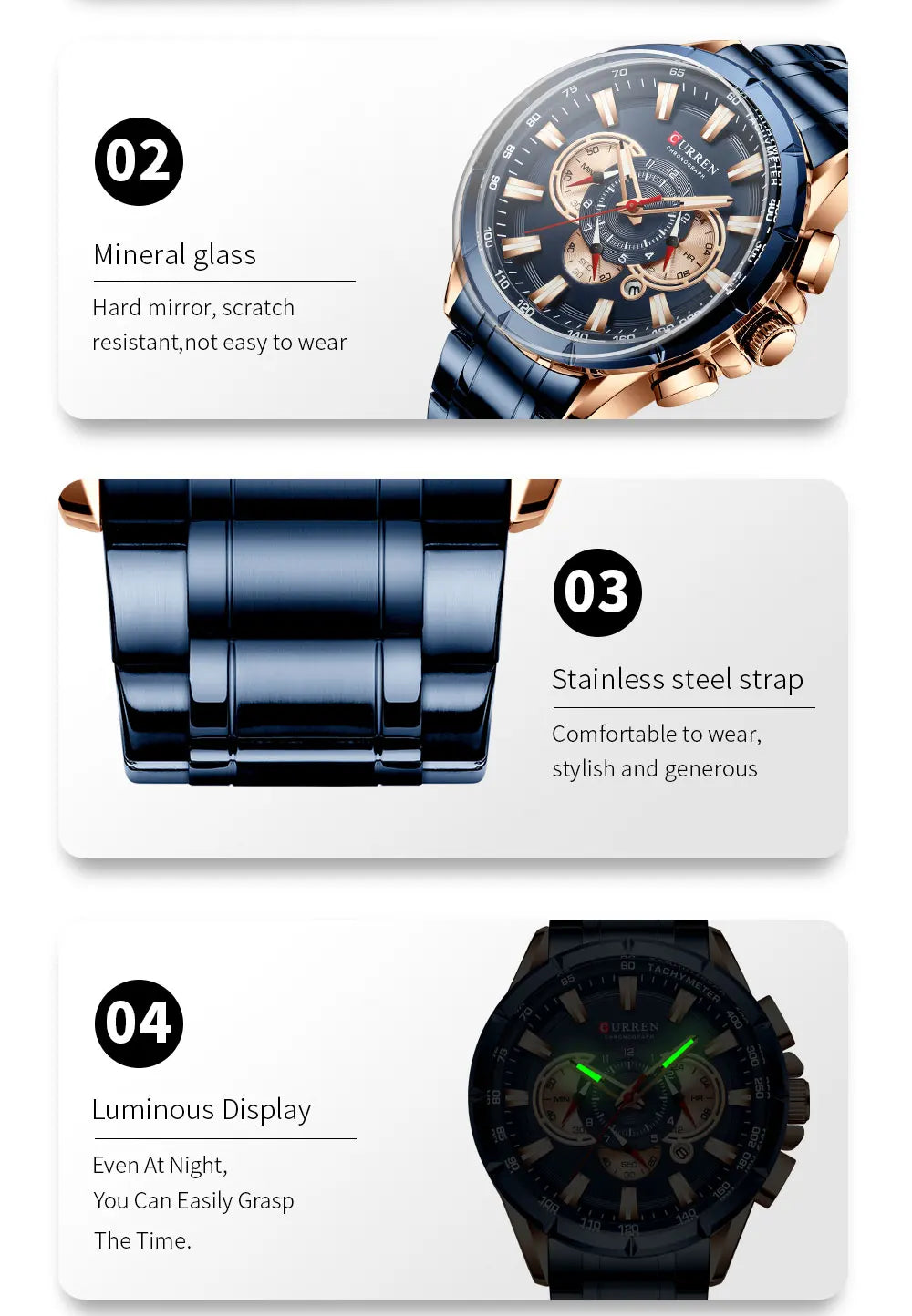 Steelmaster Chrono: Stainless Steel Chronograph Sports Watch for Men