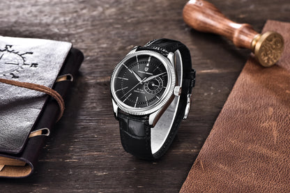 AquaDepth 200: Sapphire Diver Quartz Watch for Men