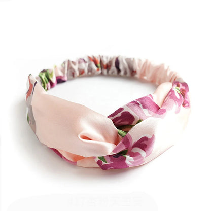 Boho Crown: Vintage Cross Turban Headband with Rhinestone Detail