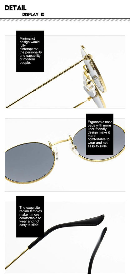 Blush Metal: Pink Oval Mirror Sunglasses for Women