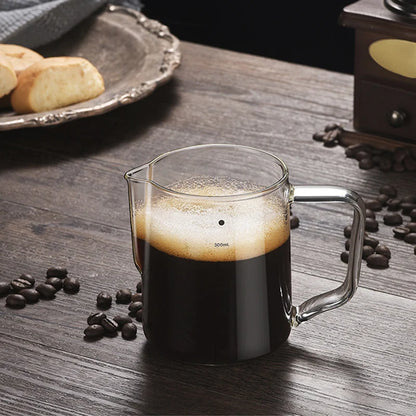 Glass Milk Frother Pitcher (350ml / 600ml)