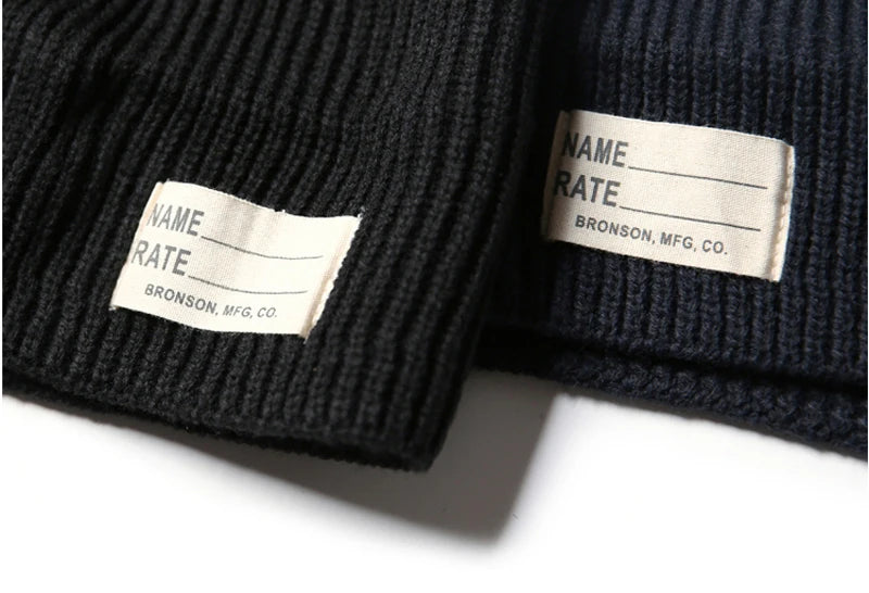 USN WATCH CAP 80% Wool WW2 Replica Winter Warm Knit Thick Cap Vintage Military Outdoor Hat