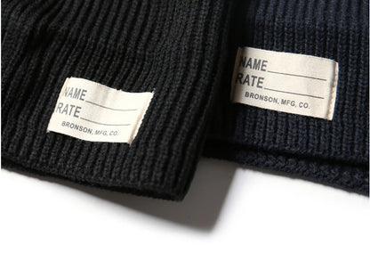 USN WATCH CAP 80% Wool WW2 Replica Winter Warm Knit Thick Cap Vintage Military Outdoor Hat