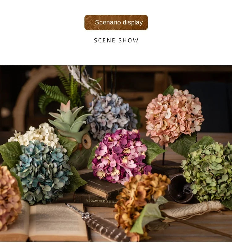 Soft Bloom: Silk Hydrangea Stem