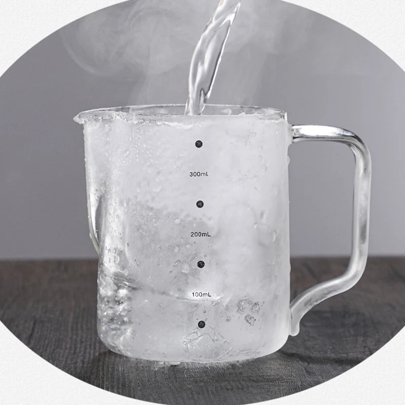 Glass Milk Frother Pitcher (350ml / 600ml)
