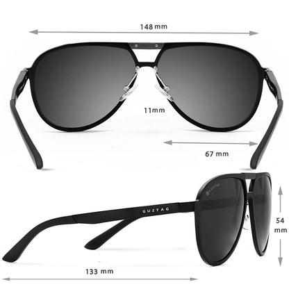 AeroPilot: Polarised UV400 Aluminium Sunglasses for Men