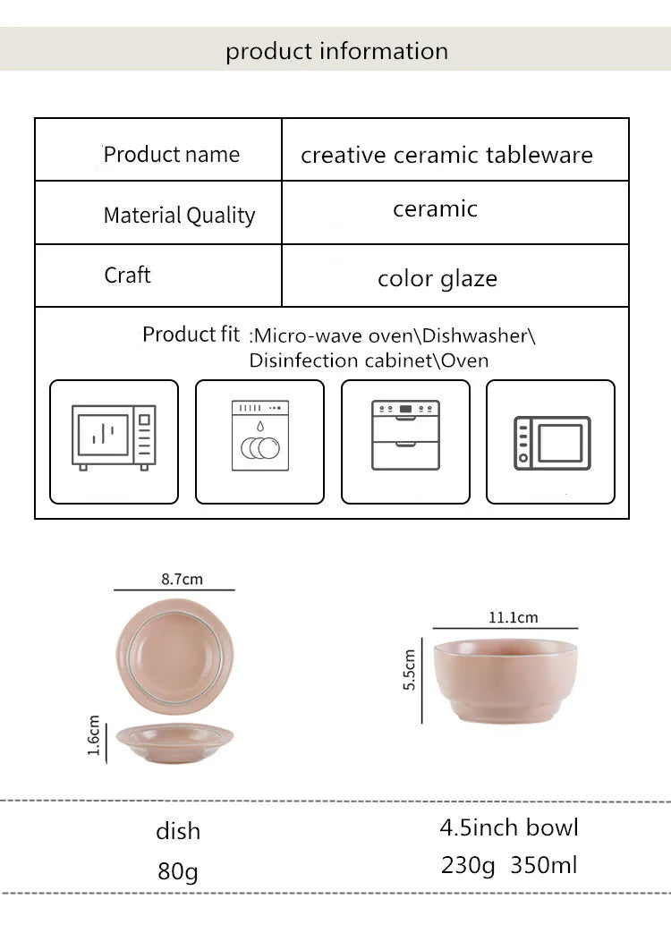 Nordic Ceramic Dinnerware Set