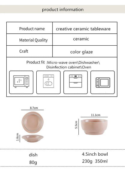 Nordic Ceramic Dinnerware Set