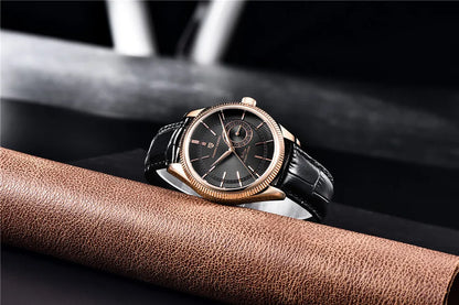 AquaDepth 200: Sapphire Diver Quartz Watch for Men