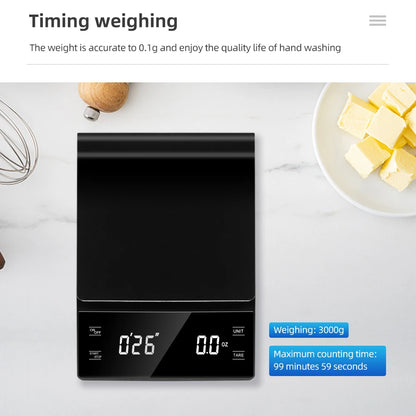 Digital Coffee Scale with Timer (3kg / 0.1g)