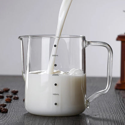 Glass Milk Frother Pitcher (350ml / 600ml)