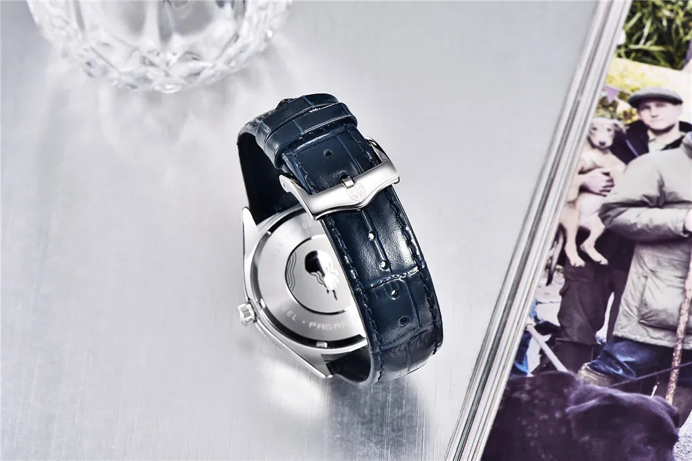 AquaDepth 200: Sapphire Diver Quartz Watch for Men