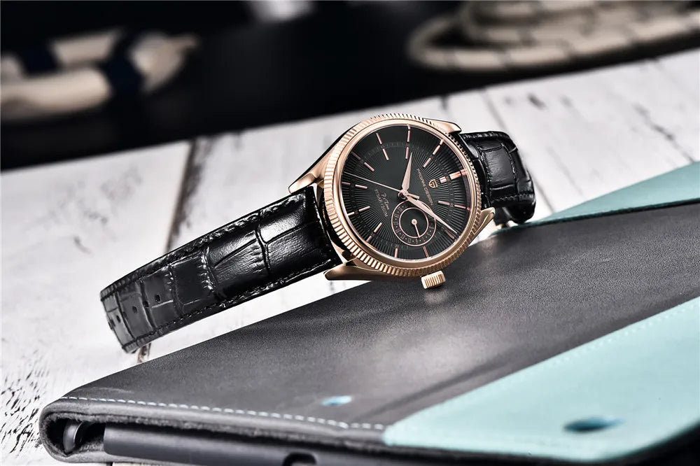 AquaDepth 200: Sapphire Diver Quartz Watch for Men