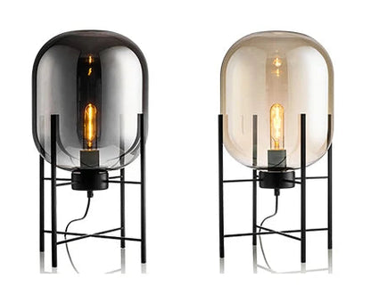 Lámpara de mesa nórdica posmoderna E27, lámpara de mesa de cristal para sala de estar, dormitorio, estudio, escritorio, decoración, luces para el hogar, lámpara de noche