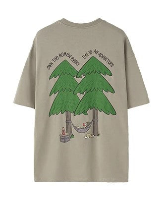 Men's Oversized Puff Print Cotton T-Shirt – Heavyweight, Pure Comfort