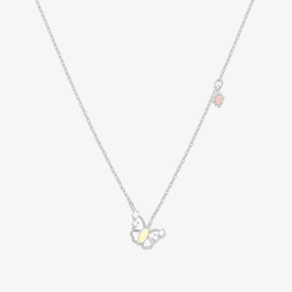 Butterfly cubic drop necklace-4