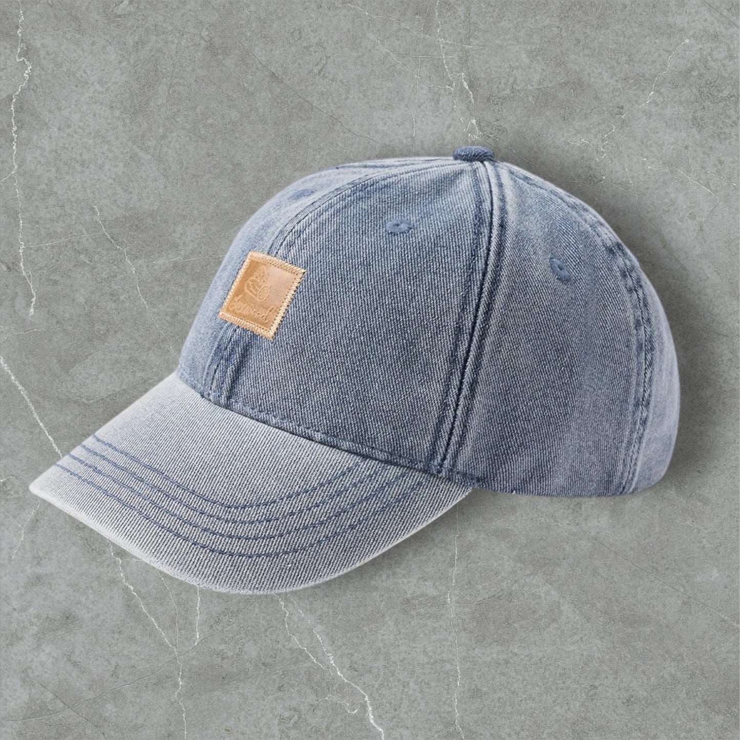 Indigo Curve: Vintage Denim Baseball Cap