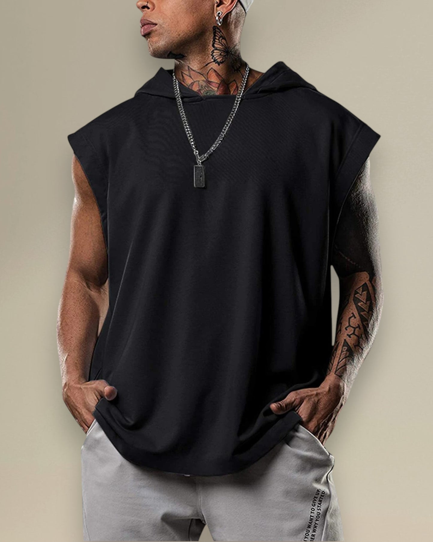 Men's Hooded Tank Top – Sleeveless Comfort with Streetwear Attitude