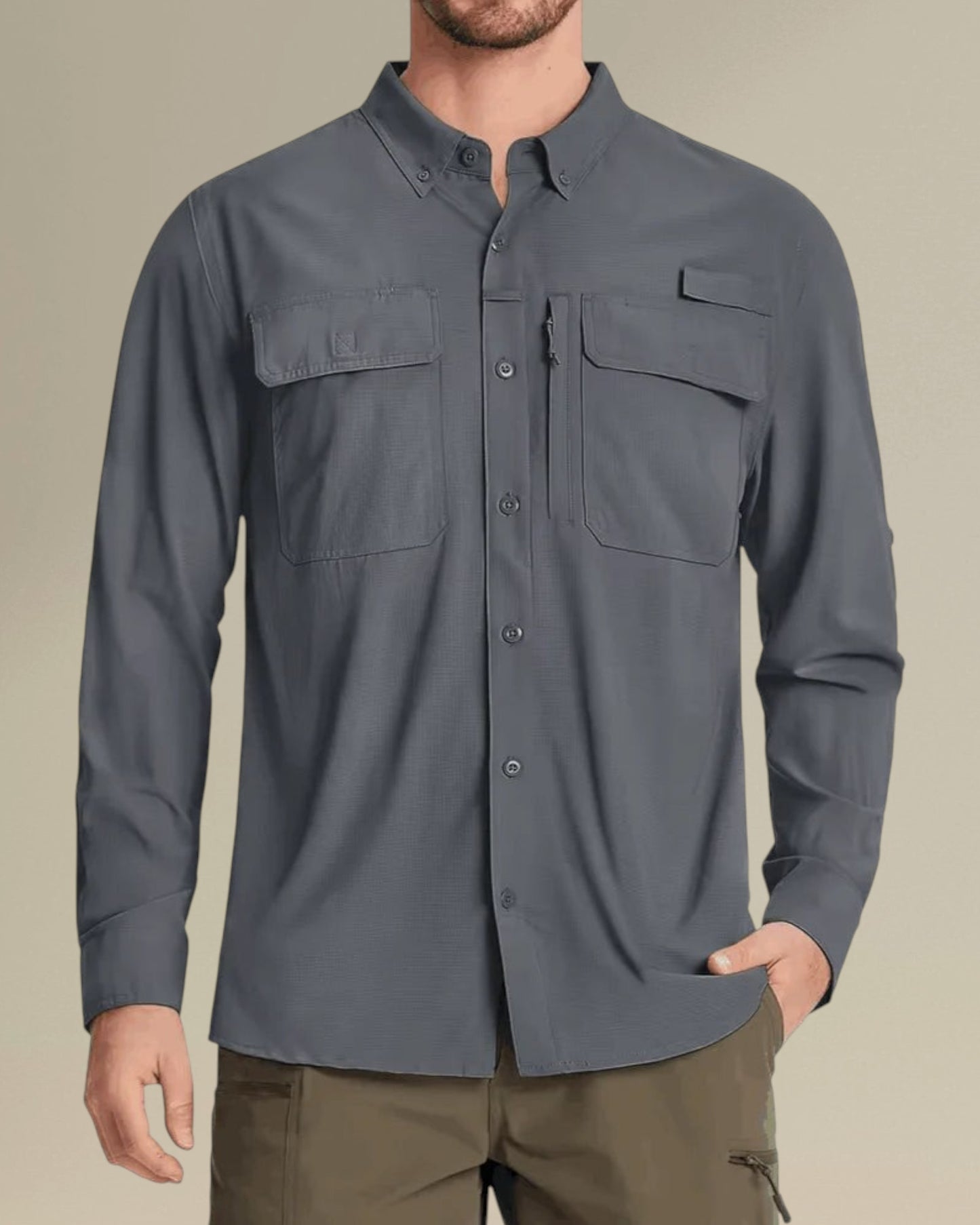 Men's Long Sleeve Quick-Dry Shirt – UPF 50+ Sun Protection & Outdoor Performance