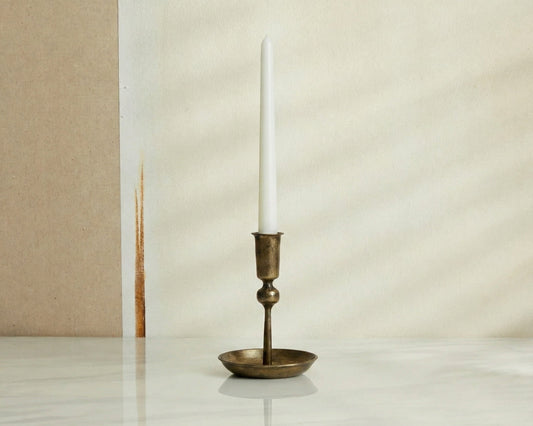 Noa Rustic Gold Candle Holder