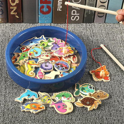 Ocean Catch: Montessori Magnetic Wooden Fishing Game (Ages 3–6+)