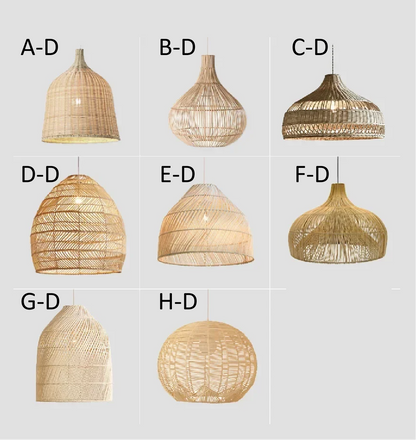 Glow Nest: Handwoven Rattan Pendant Lamp