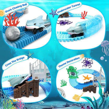 Blue Ocean Shark Track: Flexible Racing Adventure (Ages 3–8)