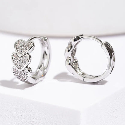 Eterna Love: Round Cubic Zirconia Hoop Earrings
