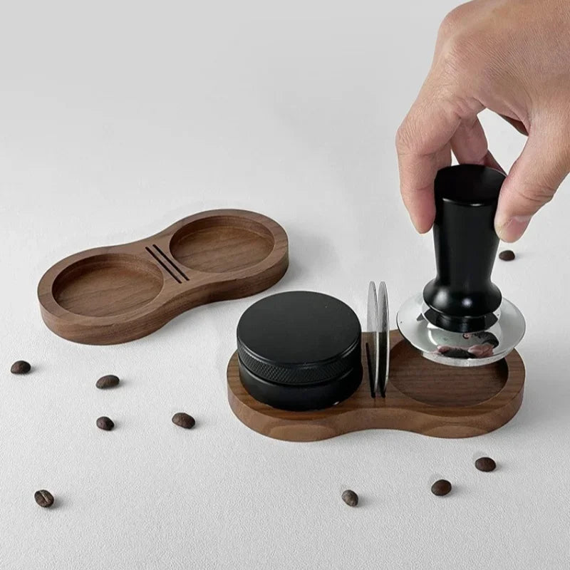 Walnut Wood Coffee Tamper Mat Stand