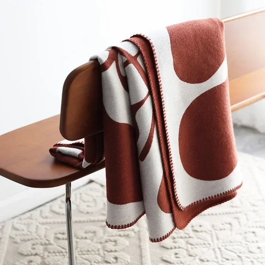 Nordic Weave: Imitation Cashmere Throw Blanket