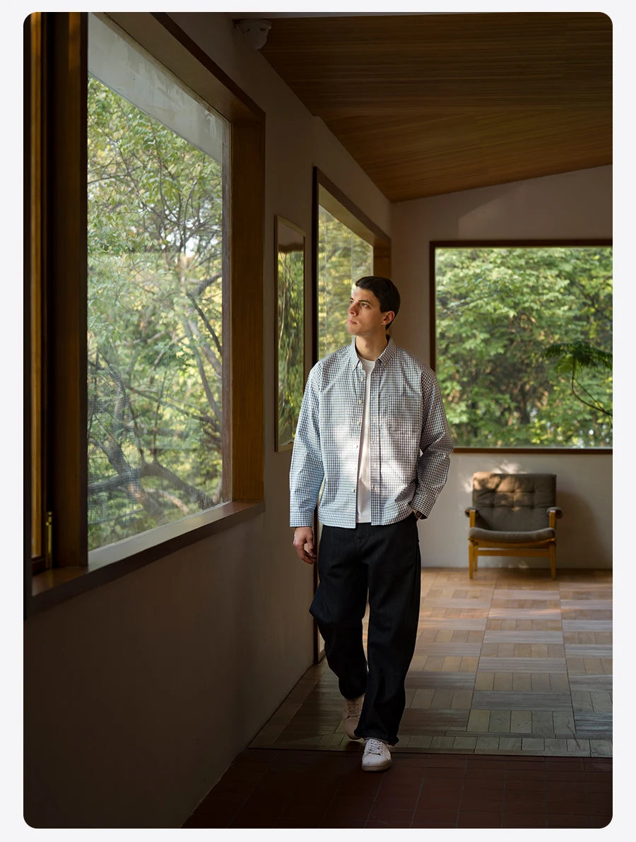 Men's Oversized Plaid Cotton Shirt – Soft Finish, Everyday Edge