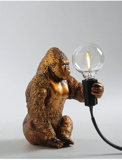 Urban Primal: Gorilla Resin Table Lamp