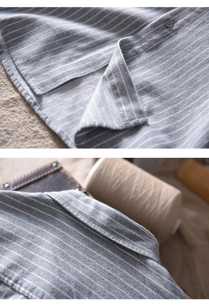 Men's Striped Cotton Shirt – Business Casual with Everyday Comfort