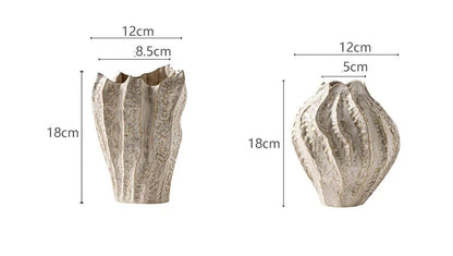 Jarrón de cerámica irregular nórdico CAPIRON para decoración de mesa, centro de mesa, dormitorio, hogar, hierba de pampa, accesorios de escritorio