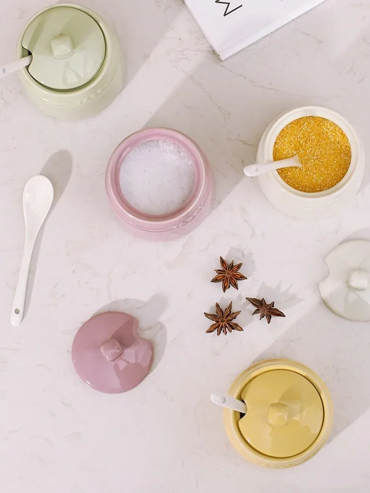 Rainbow Ceramic Spice Jar