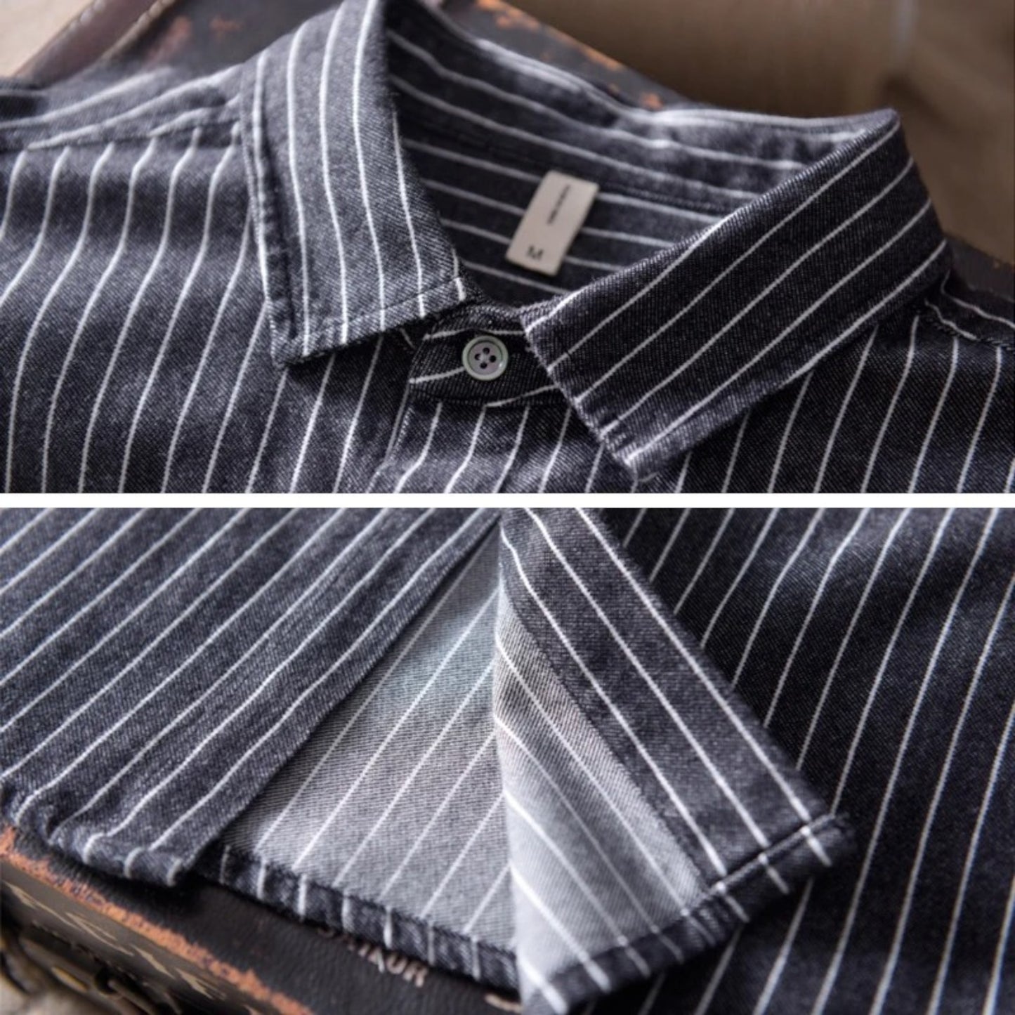 Men's Striped Cotton Shirt – Business Casual with Everyday Comfort