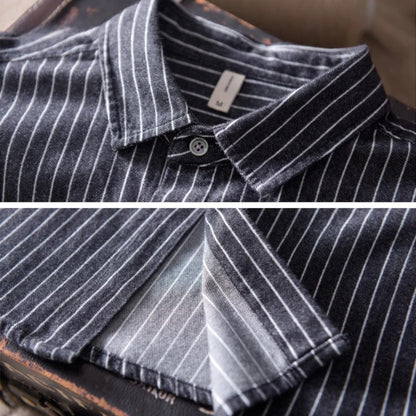 Men's Striped Cotton Shirt – Business Casual with Everyday Comfort