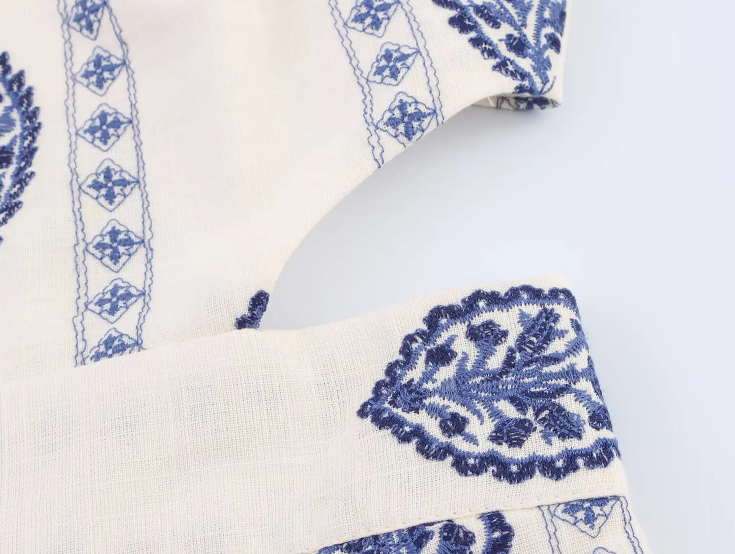 Women's Embroidered Hollow Midi Dress – Elegant Square Neck Style for Summer