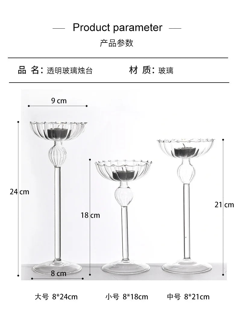 European high foot striped candlestick home decoration decoration wedding articles Romantic candlelight dinner candlestick props
