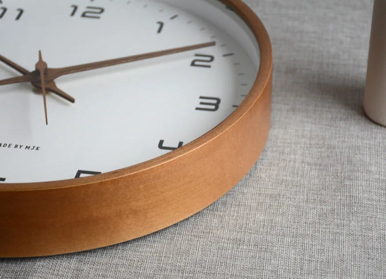 Nordic Quiet: 12'' Wooden Wall Clock