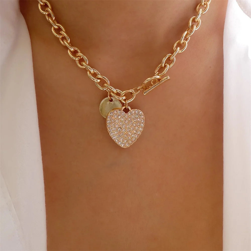 Gilded Rebel: Vintage Punk Coin Pendant Necklace