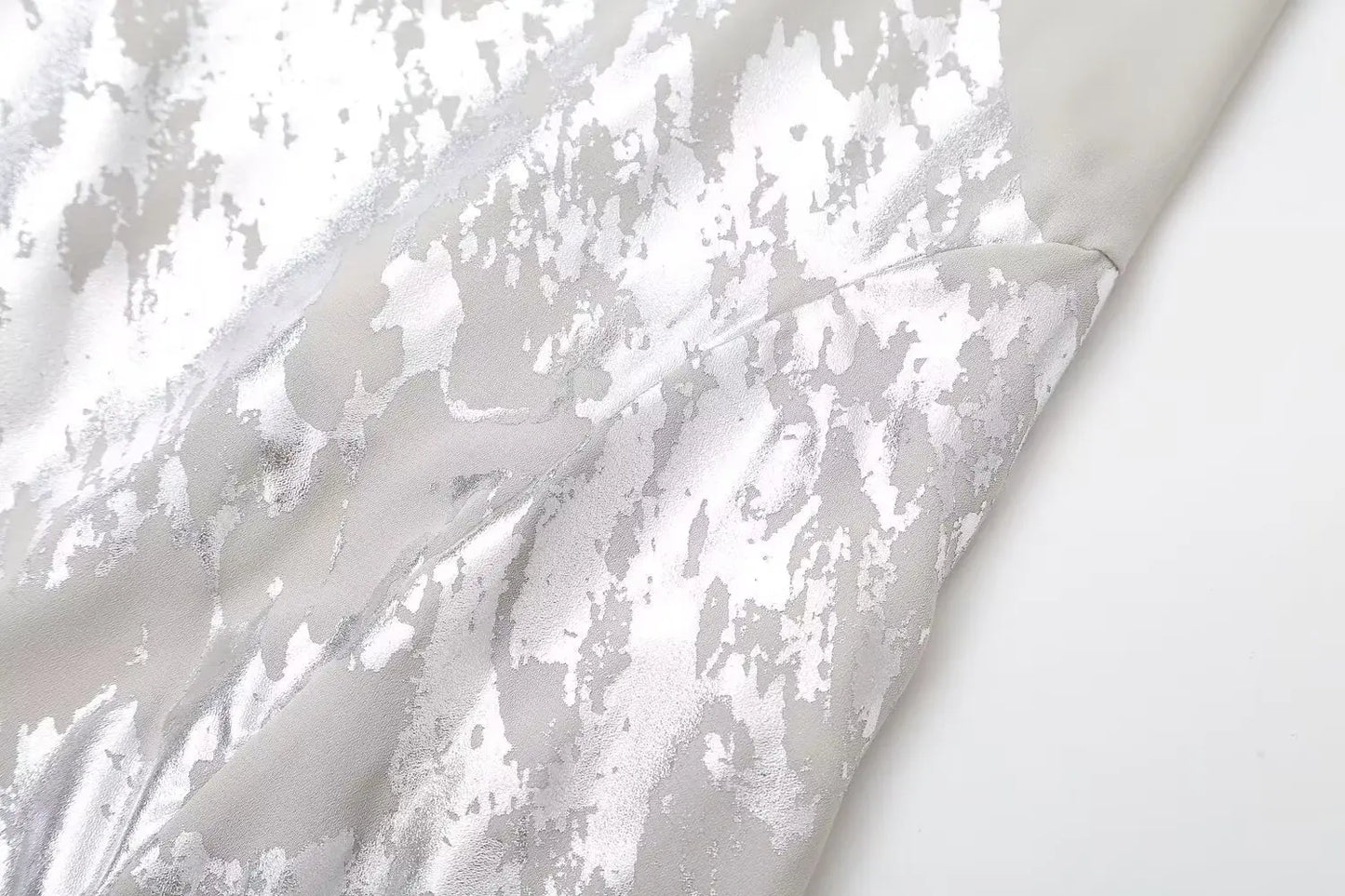 Women's Metallic Sequin Dress – Elegant A-Line Partywear with Spaghetti Straps