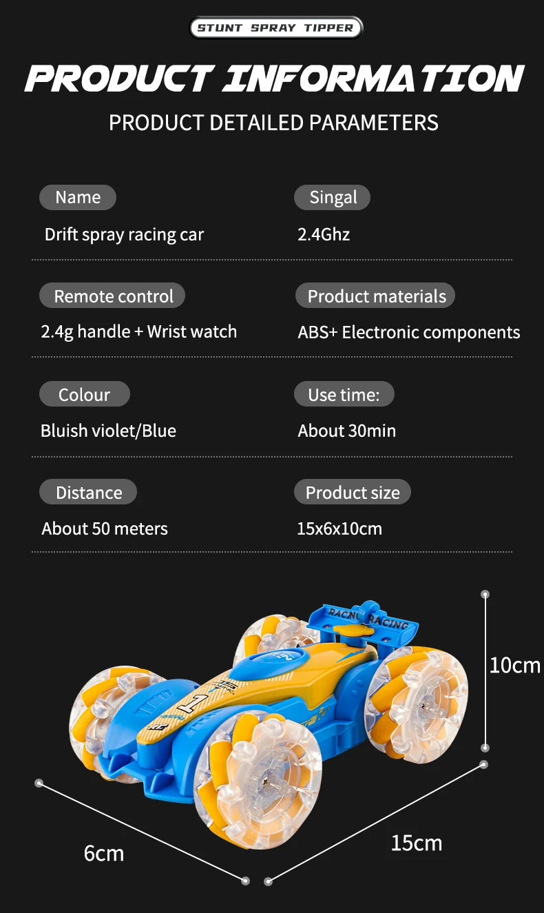 DriftTwist 4WD: Gesture-Control RC Stunt Car (Ages 6+)