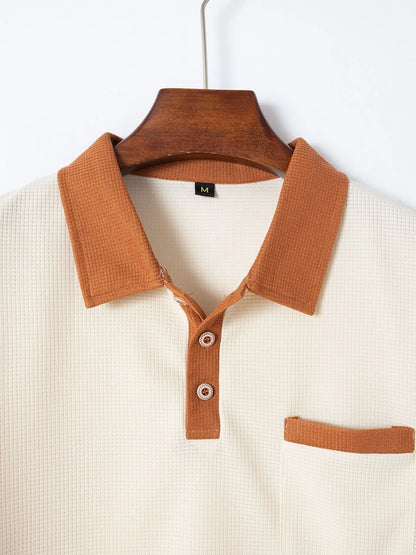 Men’s Waffle Polo Shirt – Texture Meets Simplicity