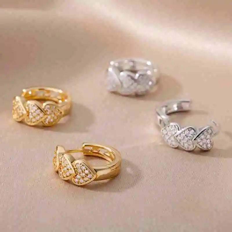 Eterna Love: Round Cubic Zirconia Hoop Earrings