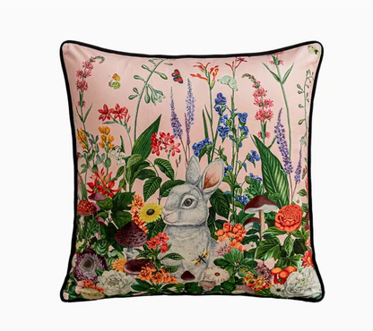 Vintage Floral Velvet Throw Pillow Covers Home Art Deco Pillowcase Square Pillow Case Cushion Cover for Bed Sofa Living Room Car