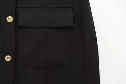 Women's Belted Black Sleeveless Dress – Office Chic Meets Summer Ease