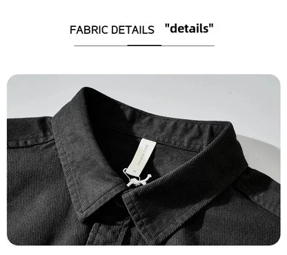 Men's Retro Workwear Shirt Jacket – Clean, Structured, Versatile