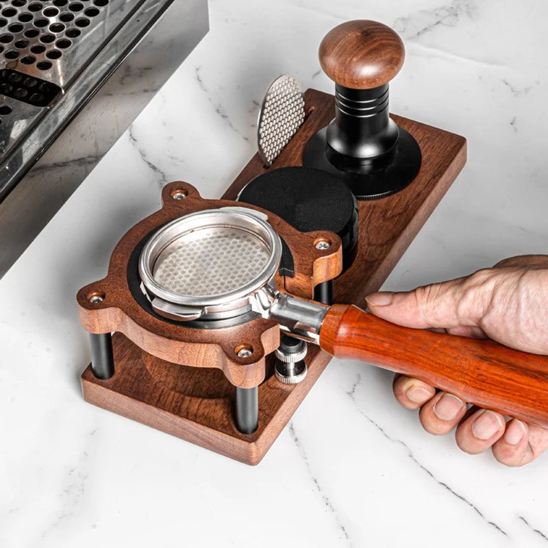 Wooden Coffee Tamper Station & Portafilter Holder