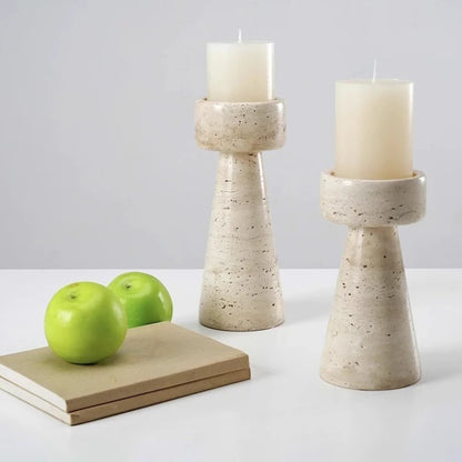 Homestay Retro Stone Candle Holder